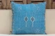 SALE Sabra Kussen uit Marokko blauw 45cm x 45cm incl vulling showroom model, zie foto's