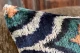 Ikat Velvet kussen blauw 60cm x 40cm incl binnen kussen nr.98684