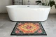 Rozenkelim badmat zwart 90cm x 70cm  