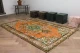 Vintage vloerkleed oranje groen 295cm x 184cm