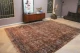 Kirman vloerkleed chocoladebruin met blauw 380cm x 285cm nr 68003