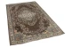 Vintage vloerkleed bruin met beige nr:8404 260cm x 147cm