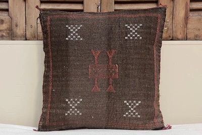 Sabra Kussen uit Marokko bruin 45cm x 45cm incl vulling nr.64033