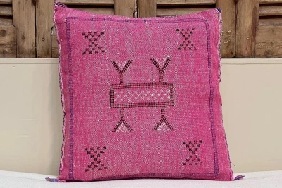 Sabra Kussen uit Marokko roze 45cm x 45cm incl vulling nr.64042