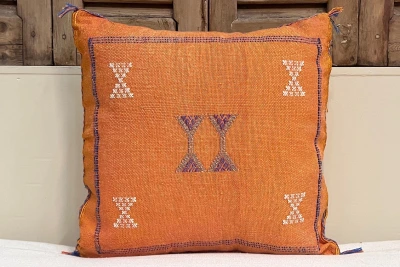 Sabra Kussen uit Marokko oranje 45cm x 45cm incl vulling nr.64049