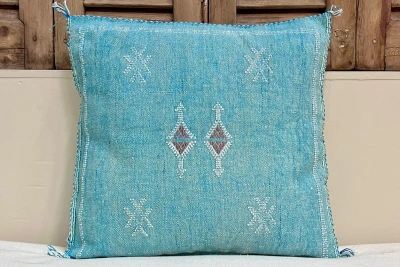 Sabra Kussen uit Marokko blauw 45cm x 45cm incl vulling nr.64050