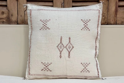 Sabra Kussen uit Marokko wit 45cm x 45cm incl vulling nr.64058