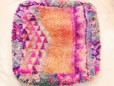 VERKOCHT  Marokkaanse Poef nr.20232 60cm x 60cm x 25cm incl. vulling