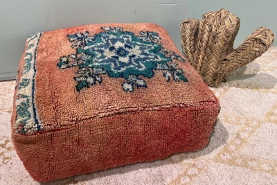 Marokkaanse Poef nr.20215 60cm x 60cm x 25cm incl. vulling