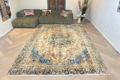 Vintage kirman vloerkleed 65005 363cm x 258cm