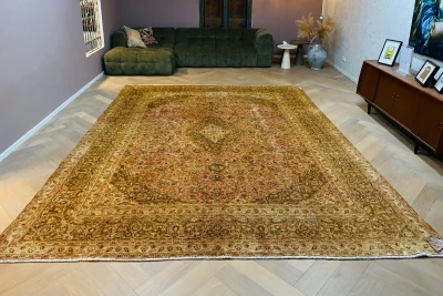 Vintage kirman vloerkleed 62310 380cm x 287cm