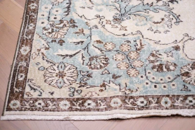 Vintage vloerkleed beige, groen 10894 296cm x 204cm 