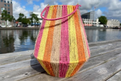 Kleurrijke jute lantaarn klein nr.841 